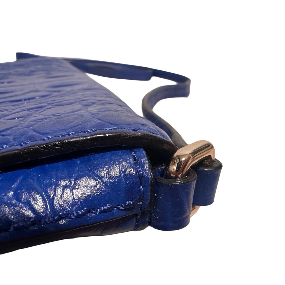 Kate Spade New York Rialto Place Sally Crossbody Bag Blue Crocodile Embossed GUC - Picture 13 of 16